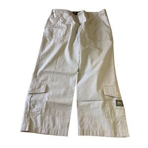 Vintage Lei Khaki Cargo Utility Crop Capri Pants 11